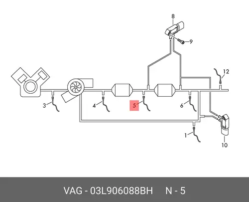 Датчик температуры автомобильный VAG 03L906088BH
