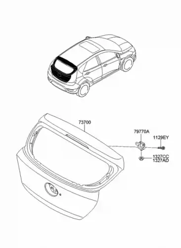 Дверь пятая 737001R200 MOBIS