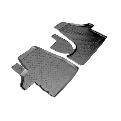 Коврики в салон NORPLAST NPLPO9585 Volkswagen Transporter Caravelle 2003-2009 2010-2015 2015-н.в. 2 шт., черный
