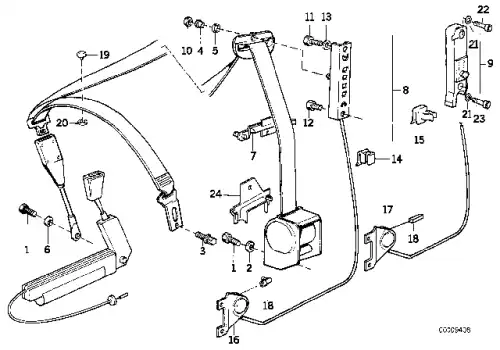 Винт Torx !7/16x16 \BMW 5' E34, E39, 7' E32, E38 72 11 1 954 408
