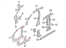 БОКОВОЙ ПОРОГ ПРАВ. M3 BL BBM470130B MAZDA