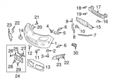 НАКЛАДКА БАМПЕРА MX-5 NH5350A10B MAZDA