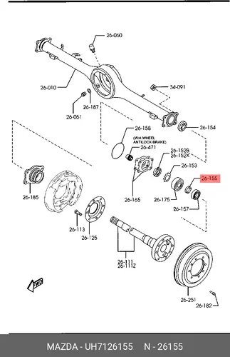  ШАЙБА УПЛОТНИТЕЛЬНАЯ UH7126155 MAZDA