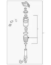 Амортизатор задний левый 7L8616019C VAG