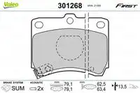 Тормозные колодки дисковые VALEO 301268