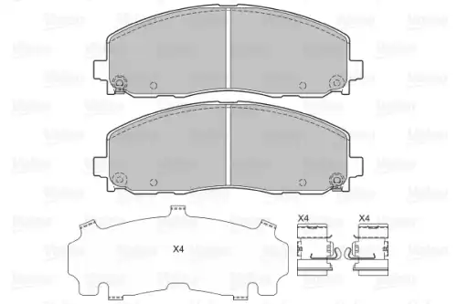 Тормозные колодки дисковые VALEO 601314