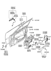Дверь передняя левая 760032G010 HYUNDAI