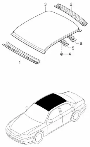 Крыша 0K2A170601A HYUNDAI
