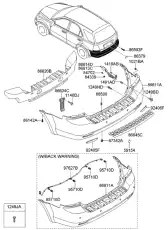 866453E500 Накладка бампера HYUNDAI