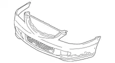 Бампер передний mpv 03-06 черный LE4650031BBB MAZDA