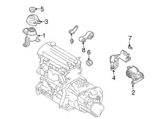 Опора двигателя m6 mps GP9A39060D MAZDA