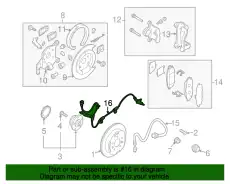 Датчик ABS MAZDA LC704371YB