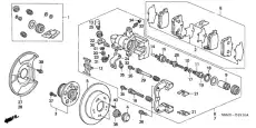 Тормозные колодки дисковые HONDA 43022S5AJ01