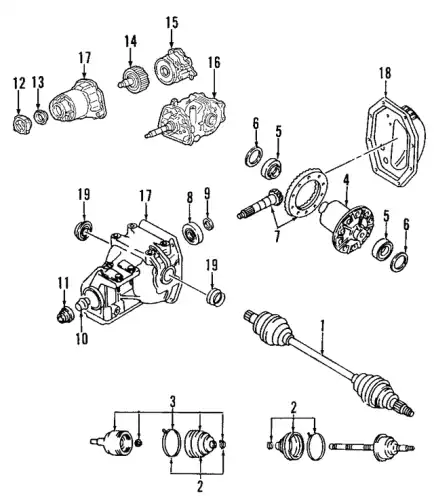 Подшипник диференциала MA2727221 MAZDA