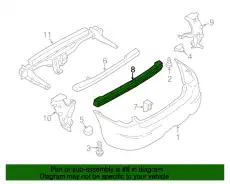 Усилитель бампера MAZDA EC0150260A