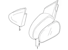 ЗЕРКАЛЬНЫЙ ЭЛЕМЕНТ ЛЕВЫЙ (LC62-69-183) MAZDA
