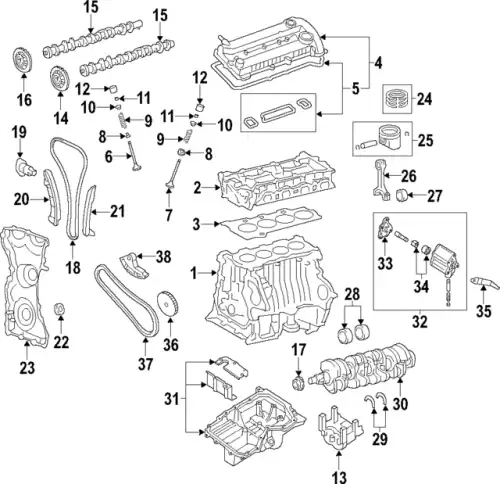 METAL SET,CONN.ROD L5Y111SF0 MAZDA