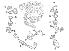  8D0199307G VAG КРОНШТЕЙН ОПОРЫ ДВИГАТЕЛЯ