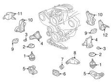  8D0199307G VAG КРОНШТЕЙН ОПОРЫ ДВИГАТЕЛЯ