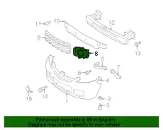 Накладка переднего бампера левая m5 C23750C21C MAZDA