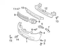 Накладка переднего бампера левая m5 C23750C21C MAZDA