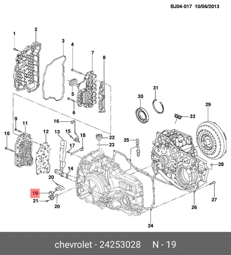 Датчик ABS GM 24253028
