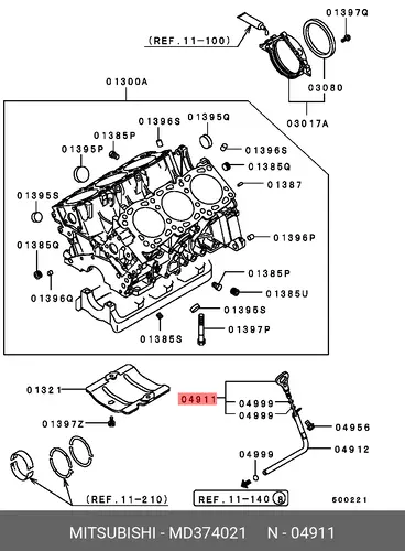 Масляный щуп MITSUBISHI MD374021