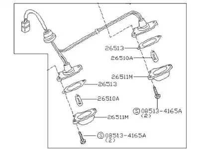 Фонарь габаритный NISSAN 265100W000