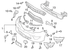 Кронштейн крепления переднего бампера m5 C291500T1F MAZDA