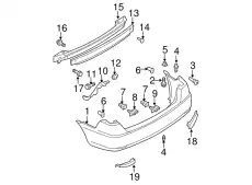КРОНШТЕЙН БАМПЕРА ЗАД ЛЕВ ПЛАСТМ G21B502J1A MAZDA