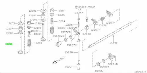 13201VC000 NISSAN КЛАПАН ВПУСК