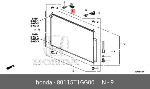 Кронштейн 80115T1GG00 HONDA