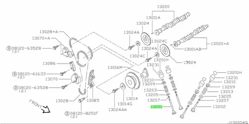 КЛАПАН ВПУСКНОЙ 13201AN200 NISSAN