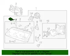 Крепление фары GA2C510K3 MAZDA