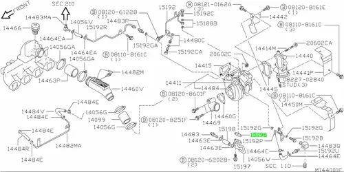 САЛЬНИК 15196G2401 NISSAN
