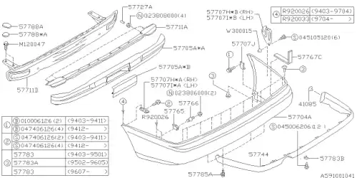 КЛИПСА 57728AC060 SUBARU