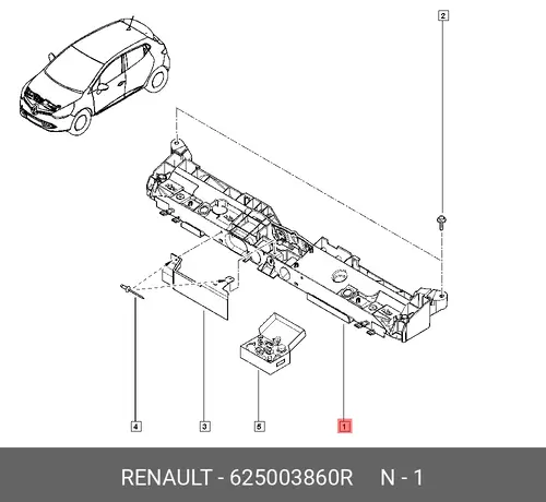 Решетка 625003860R RENAULT