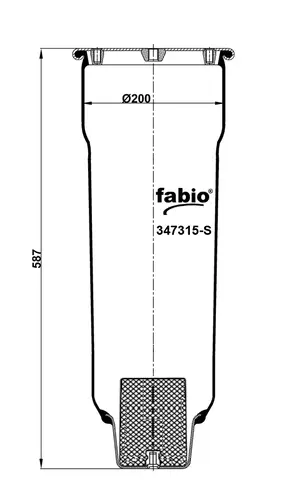 пневмоподушка без стакана подв.ось Scan 347315-S FABIO
