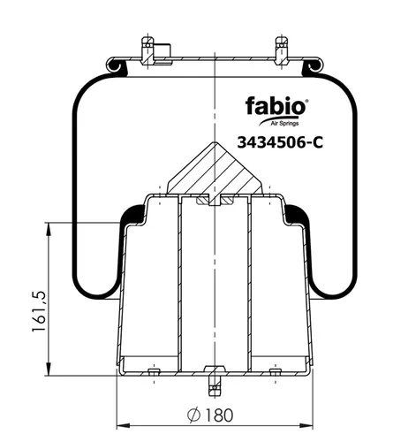 пневмоподушка со стаканом Scan 3434506-C FABIO