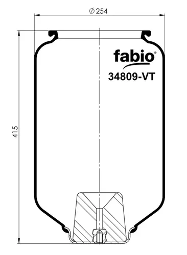 пневмоподушка без стакана IVEC 34809-VT FABIO