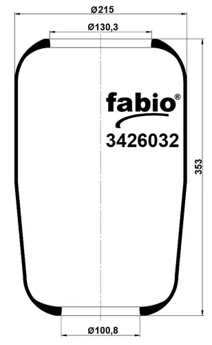 пневмоподушка IVEC 3426032 FABIO