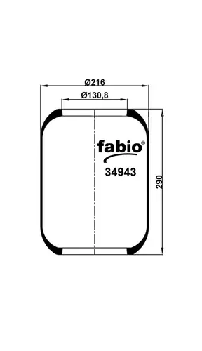 пневмоподушка цилиндрическая IVEC 34943 FABIO