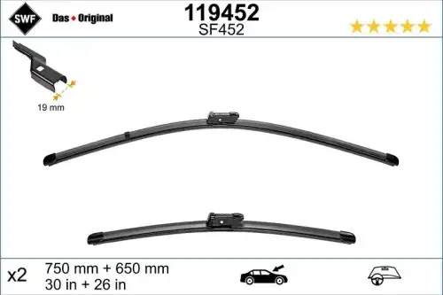 Щетка стеклоочистителя 119452 VALEO