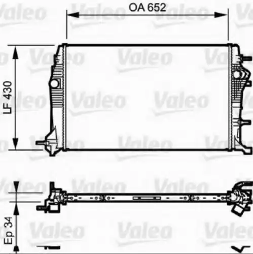 Радиатор системы охлаждения двигателя VALEO 735181