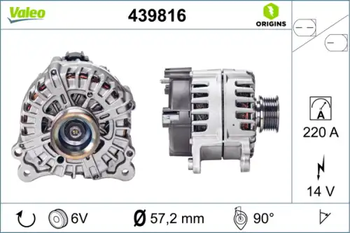 Генератор VALEO 439816