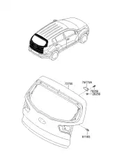 ДВЕРЬ БАГАЖНИКА HYUNDAI/KIA 737003W010 MOBIS