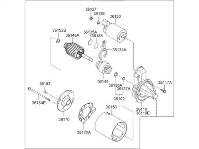 Стартер MOBIS 361002B500