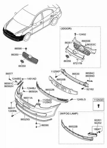 БАМПЕР 865111E001 MOBIS