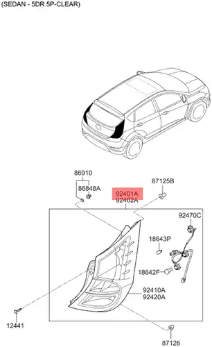 Фонарь габаритный MOBIS 924011R220