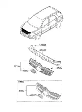 Решетка радиатора MOBIS 863501F500
